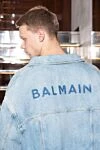 Balmain Джинсова куртка з бавовни блакитна чоловіча - 100% бавовна. Гудзики. Дві бічні кишені, дві нагрудні кишені. Країна виробник: Італія. Догляд: спеціалізоване чищення - фото 9