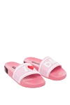 Dolce & Gabbana Women's rubber slippers with an embossed logo, pink - embossed logo. rubber. Country of manufacture: Italy. Care: specialized cleaning - photo 3