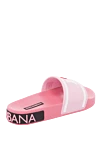 Women's rubber slippers with an embossed logo, pink Dolce & Gabbana - embossed logo. rubber. Country of manufacture: Italy. Care: specialized cleaning - photo 4