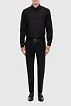 Men's black cotton shirt Dolce & Gabbana - 100% cotton. Closure: buttons. Country of manufacture: Italy. Care: specialized cleaning - photo 2