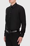 Dolce & Gabbana Men's black cotton shirt - 100% cotton. Closure: buttons. Country of manufacture: Italy. Care: specialized cleaning - photo 3