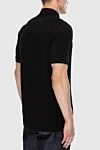 Black cotton polo shirt with a brand logo patch for men Dolce & Gabbana - Brand Logo Patch. 100% cotton. Buttons. Country of manufacture: Italy. Care: specialized cleaning - photo 4