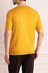 Short sleeve jumper made of silk and cotton yellow for men Cesare di Napoli - Short sleeve. 50% silk, 50% cotton. Country of manufacture: Italy. Care: specialized cleaning - photo 4