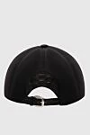 Black alligator and polyamide cap for men Cesare di Napoli - Textured leather. 50% alligator skin, 50% polyamide. Country of manufacture: Italy. Care: specialized cleaning - photo 4