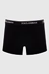 Black men's boxer briefs made of cotton and elastane Dolce & Gabbana - Decor: logo on the belt. Composition: 95% cotton, 5% elastane. Closure: elastic waistband. Country of manufacture: Italy. Care: specialized cleaning - photo 2