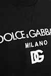 Dolce & Gabbana Світшот із бавовни чорний чоловічий - логотип. 100% бавовна. Країна виробник: Італія. Догляд: спеціалізоване чищення - фото 5