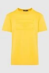 Dolce & Gabbana Cotton T-shirt yellow for men - Decor: logo. Composition: 100% cotton. Country of manufacture: Italy. Care: specialized cleaning - photo 1