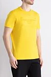 Dolce & Gabbana Cotton T-shirt yellow for men - Decor: logo. Composition: 100% cotton. Country of manufacture: Italy. Care: specialized cleaning - photo 3