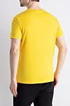 Cotton T-shirt yellow for men Dolce & Gabbana - Decor: logo. Composition: 100% cotton. Country of manufacture: Italy. Care: specialized cleaning - photo 4