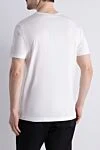 White cotton T-shirt for men Dolce & Gabbana - Decor: logo. Composition: 100% cotton. Country of manufacture: Italy. Care: specialized cleaning - photo 4