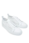 Doucal`s White leather sneakers for men - 100% genuine leather. lacing. height 2 cm, large tread. Country of manufacture: Italy. Care: specialized cleaning - photo 3