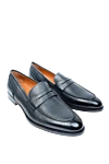 Doucal`s Blue leather loafers for men - 100% leather. Country of manufacture: Italy. Care: specialized cleaning - photo 3