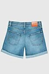 Jacob Cohen Women's blue high-rise denim shorts - scuffs. five pockets. 100% cotton. zipper, button. Country of manufacture: Italy. Care: specialized cleaning - photo 7