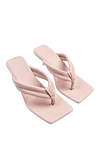 Le Silla Women's leather mules with a pointed toe, pink - blunt toe. genuine leather. Country of manufacture: Italy. Care: specialized cleaning - photo 3