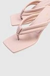 Le Silla Women's leather mules with a pointed toe, pink - blunt toe. genuine leather. Country of manufacture: Italy. Care: specialized cleaning - photo 5