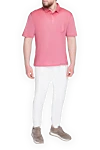 Cotton and silk polo pink for men Zilli - Chest pocket. 50% cotton, 50% silk. Buttons. Country of manufacture: Italy. Care: specialized cleaning - photo 2