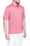 Zilli Cotton and silk polo pink for men - Chest pocket. 50% cotton, 50% silk. Buttons. Country of manufacture: Italy. Care: specialized cleaning - photo 3