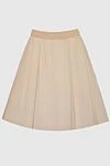 Beige cotton skirt for women Peserico - 95% cotton, 5% elastane. elastic belt. Country of manufacture: Italy. Care: specialized cleaning - photo 6