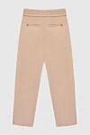 Beige cotton and polyester pants for women Peserico - four pockets. 52% cotton, 48% polyester. drawstring. Country of manufacture: Italy. Care: specialized cleaning - photo 6