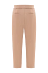 Beige cotton and polyester pants for women Peserico - four pockets. 52% cotton, 48% polyester. drawstring. Country of manufacture: Italy. Care: specialized cleaning - photo 6