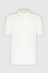 Barba Napoli White linen polo for men - 100% linen. Buttons. Country of manufacture: Italy. Care: specialized cleaning - photo 1