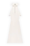 Maticevski White polyester dress for women - zipper. voluminous collar, ruffle. 93% polyester, 7% elastane. Country of manufacture: Italy. Care: specialized cleaning - photo 7