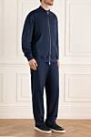 Billionaire Sports suit for men made of silk blue - Contrast zipper. 100% silk. Closure: Drawstring, zipper. Four side pockets. Country of manufacture: Italy. Care: specialized cleaning - photo 3