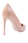 Women's beige leather pumps with a pointed toe Le Silla - logo on the insole. genuine leather. Heel height: 9 centimeters. Country of manufacture: Italy. Care: specialized cleaning - photo 4