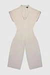 Fabiana Filippi Beige viscose jumpsuit for women - Closure: zipper. 100% viscose. two side pockets. Country of manufacture: Italy. Care: specialized cleaning - photo 1