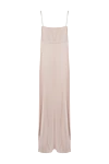 Beige polyester dress for women Fabiana Filippi - hidden zipper on the side. thin straps, pleats. 100% polyester. Country of manufacture: Italy. Care: specialized cleaning - photo 6