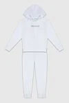 Fabiana Filippi Walking suit made of cotton and elastane white for women - logo. 100% cotton. Closure: drawstring. hood: yes. Country of manufacture: Italy. Care: specialized cleaning - photo 1