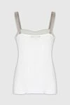 White silk top for women Fabiana Filippi - 100% silk. Country of manufacture: Italy. Care: specialized cleaning - photo 6