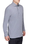 Brunello Cucinelli Gray cotton shirt for men - 100% cotton. Closure: three button placket. Country of manufacture: Italy. Care: specialized cleaning - photo 3