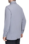 Gray cotton shirt for men Brunello Cucinelli - 100% cotton. Closure: three button placket. Country of manufacture: Italy. Care: specialized cleaning - photo 4