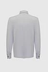 Gray cotton shirt for men Brunello Cucinelli - 100% cotton. Closure: three button placket. Country of manufacture: Italy. Care: specialized cleaning - photo 6