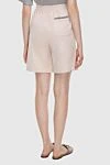 Beige cotton shorts for women Brunello Cucinelli - one pocket. 100% cotton. elastic belt with lacing. Country of manufacture: Italy. Care: specialized cleaning - photo 4