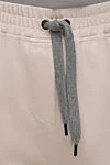 Brunello Cucinelli Beige cotton shorts for women - one pocket. 100% cotton. elastic belt with lacing. Country of manufacture: Italy. Care: specialized cleaning - photo 5