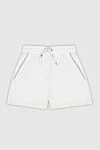Brunello Cucinelli White cotton shorts for women - four pockets. 98% cotton, 2% elastane. elastic belt with lacing. Country of manufacture: Italy. Care: specialized cleaning - photo 1