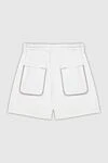 Brunello Cucinelli White cotton shorts for women - four pockets. 98% cotton, 2% elastane. elastic belt with lacing. Country of manufacture: Italy. Care: specialized cleaning - photo 7