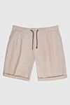 Brunello Cucinelli Beige cotton shorts for men - 100% cotton. drawstring. two side pockets, two back pockets. Country of manufacture: Italy. Care: specialized cleaning - photo 1