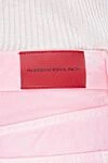 Alessandra Rich Pink cotton jeans for women - worn. five pockets. 100% cotton. zipper, buttons. Country of manufacture: Italy. Care: specialized cleaning - photo 5