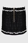 Black cotton and polyamide skirt for women Balmain - contrasting fringe, buttons. 66% cotton, 34% polyamide. zipper. Country of manufacture: Italy. Care: specialized cleaning - photo 6