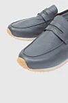 Andrea Ventura Gray leather drivers for men - contrasting sole, top height 8 cm, leather lining. 100% leather. Insole: leather. Country of manufacture: Italy. Care: specialized cleaning - photo 5