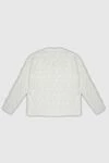 White cotton jumper for women Loro Piana - textured knitwear. 50% cotton, 50% silk. Country of manufacture: Italy. Care: specialized cleaning - photo 6