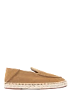 Loro Piana Espadrilles suede beige for men - contrast woven sole. 100% suede. Country of manufacture: Italy. Care: specialized cleaning - photo 1