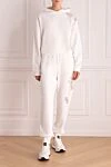 White cotton walking suit for women Ermanno Scervino - embroidery. 100% cotton. hood: yes. Country of manufacture: Italy. Care: specialized cleaning - photo 2