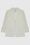 Ermanno Scervino Viscose and silk jacket for women white - 55% viscose, 45% silk. Closure: button. two external side pockets. Country of manufacture: Italy. Care: specialized cleaning - photo 1