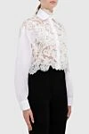 Ermanno Scervino Women's short blouse with lace white - lace. cotton. Country of manufacture: Italy. Care: specialized cleaning - photo 3