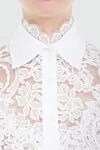 Ermanno Scervino Women's short blouse with lace white - lace. cotton. Country of manufacture: Italy. Care: specialized cleaning - photo 5