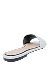 Women's leather slippers with an embossed logo, white Ermanno Scervino - Decoration: contrasting stripe on the sole, embossed logo. 100% leather. Country of manufacture: Italy. Care: specialized cleaning - photo 4